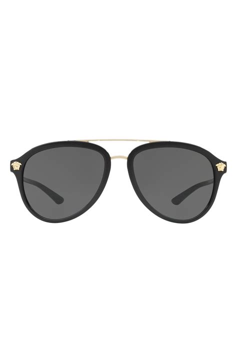 rock icons 58mm aviator sunglasses versace|Versace Rock Icons 58mm Aviator Sunglasses In Dark Grey.